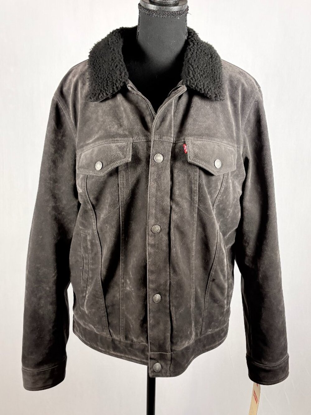 Levi’s | Black Suede Sherpa Lined Jacket | Men’s Medium | Heavyweight | NWT